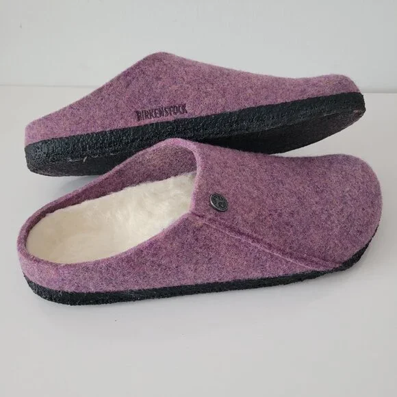 LIKE NEW! Birkenstock Zermatt Shearling Slippers in Mauve-Size 41 - Picture 3 of 10